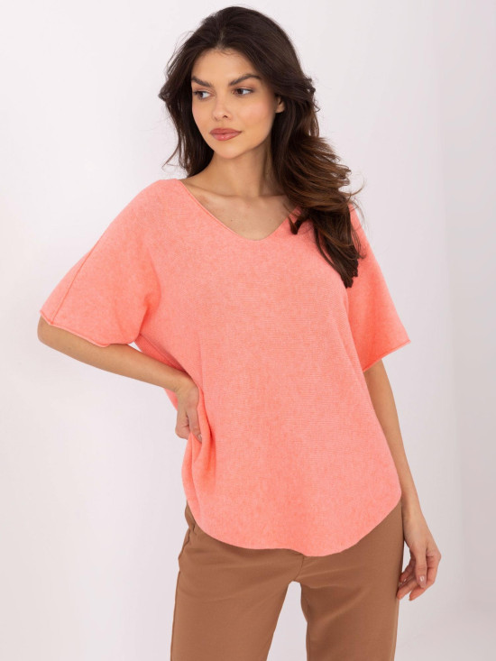 Bequemer Pullover in Pfirsichfarbe