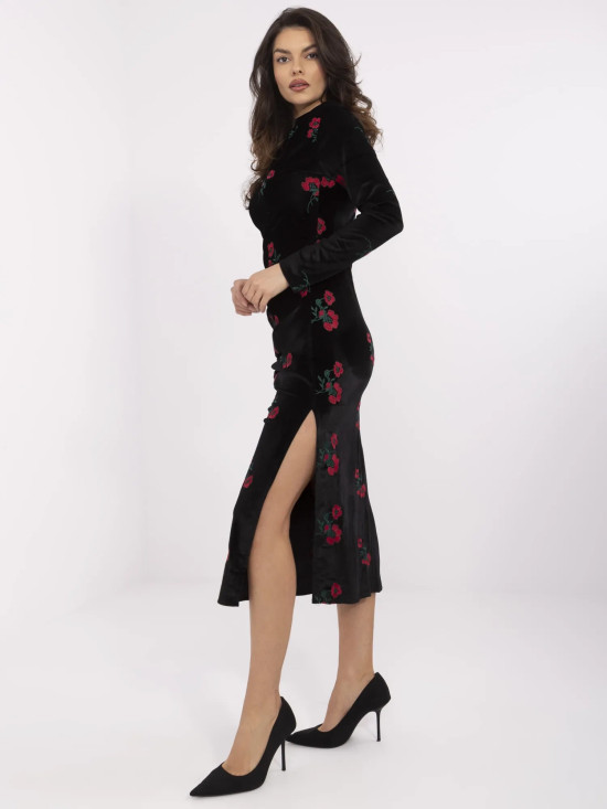 Elegantes Midi-Kleid mit langen Ärmeln