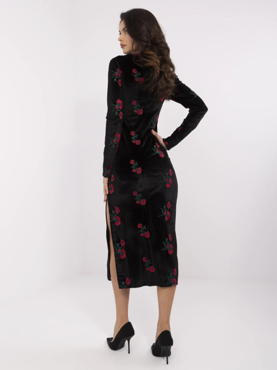 Elegantes Midi-Kleid mit langen Ärmeln