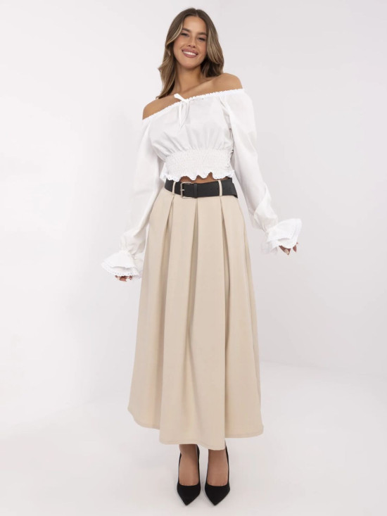 Eleganter Maxi-Rock in Beige