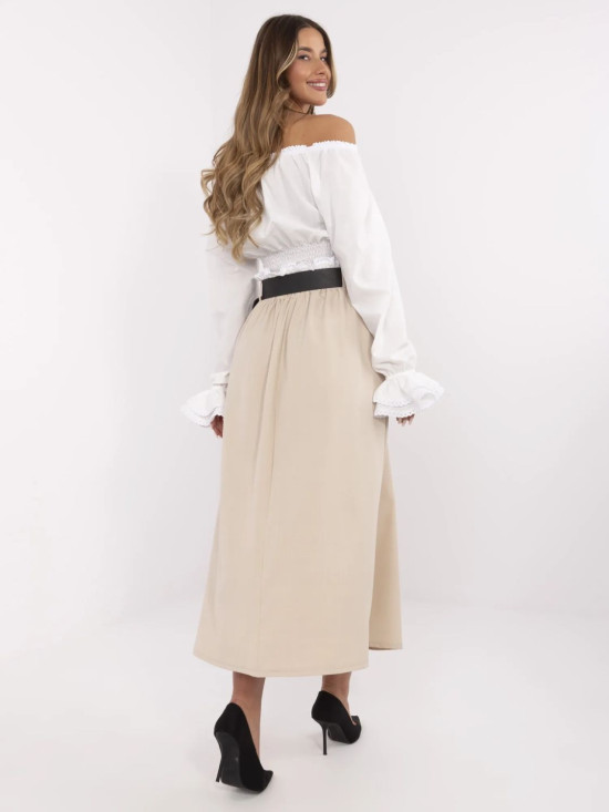 Eleganter Maxi-Rock in Beige