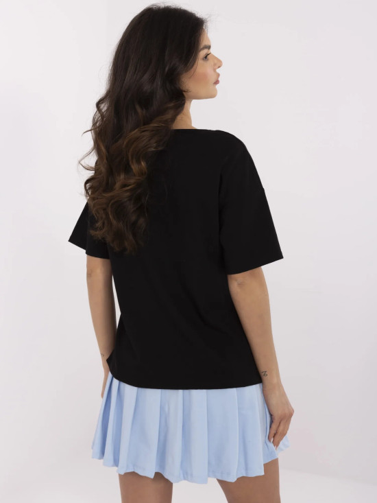 Stylisches schwarzes T-Shirt mit Druck