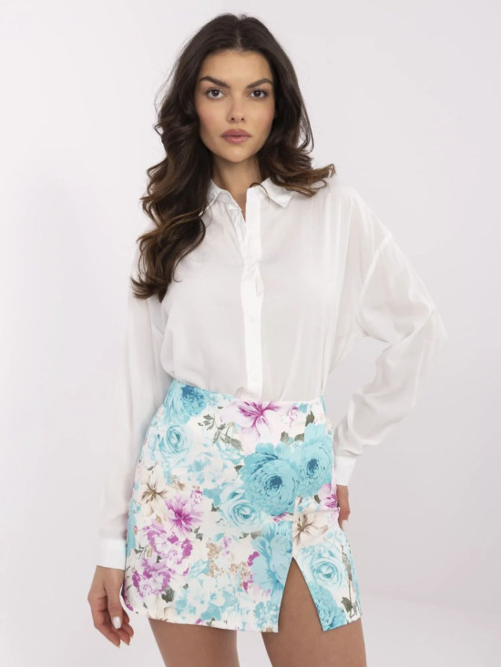 Eleganter Blumenrock in Mintgrün