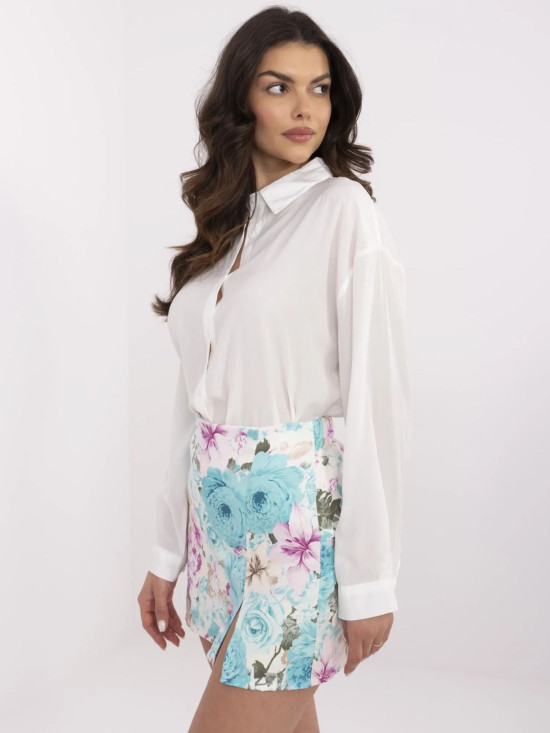 Eleganter Blumenrock in Mintgrün