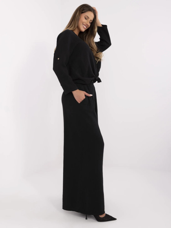 Stylische schwarze Palazzo-Hosen