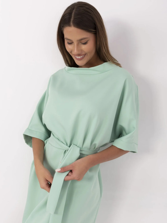 Elegantes Mini-Kleid in Pistazienfarbe