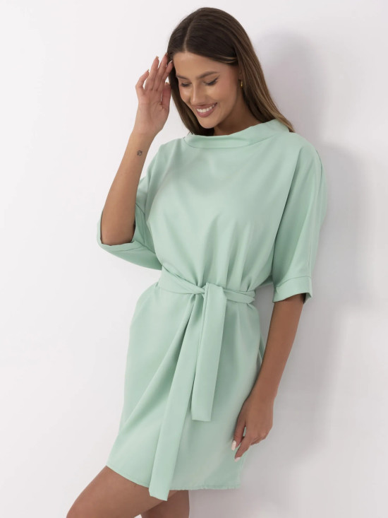 Elegantes Mini-Kleid in Pistazienfarbe