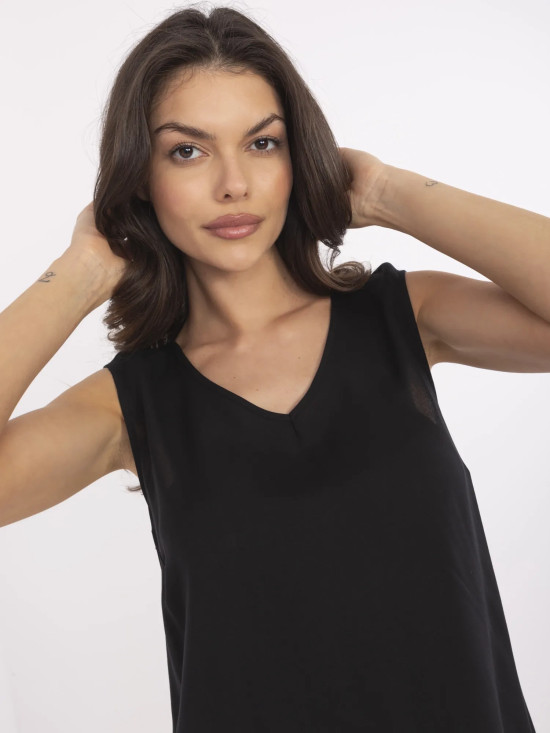Stylische schwarze Bluse