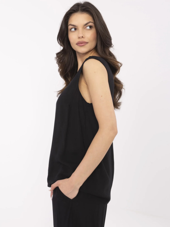 Stylische schwarze Bluse