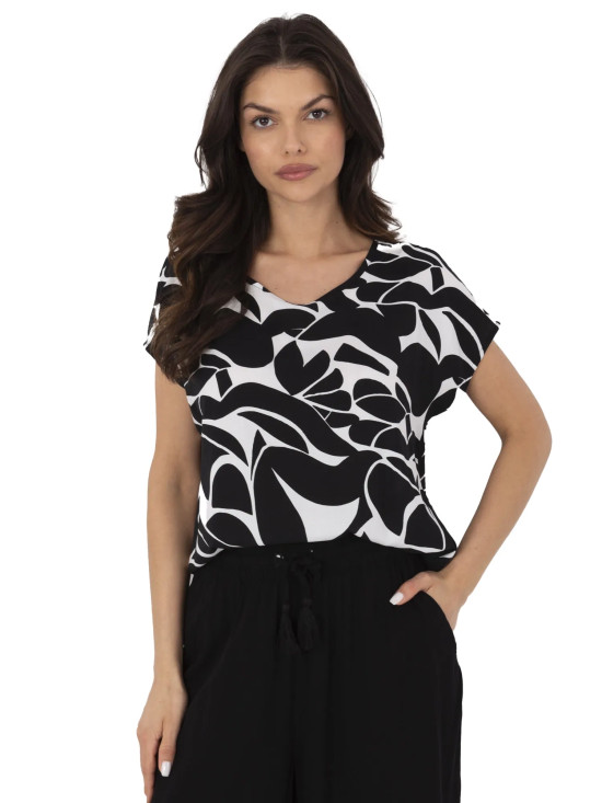 Stylische schwarze Bluse