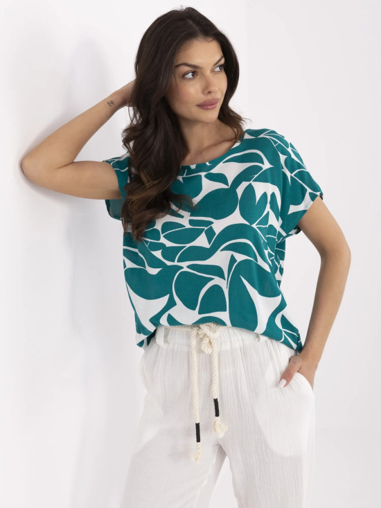 Stylische Bluse in Dunkelgrün