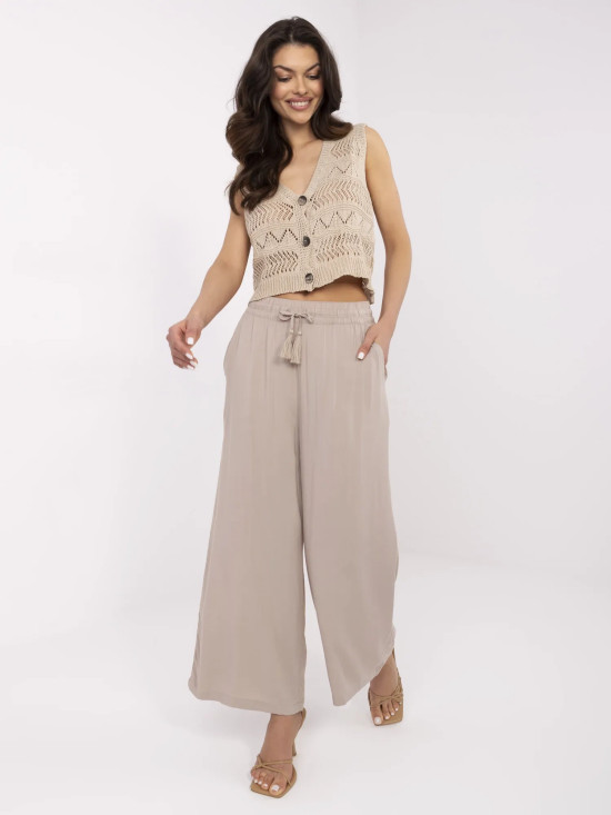 Beige Palazzo-Hosen