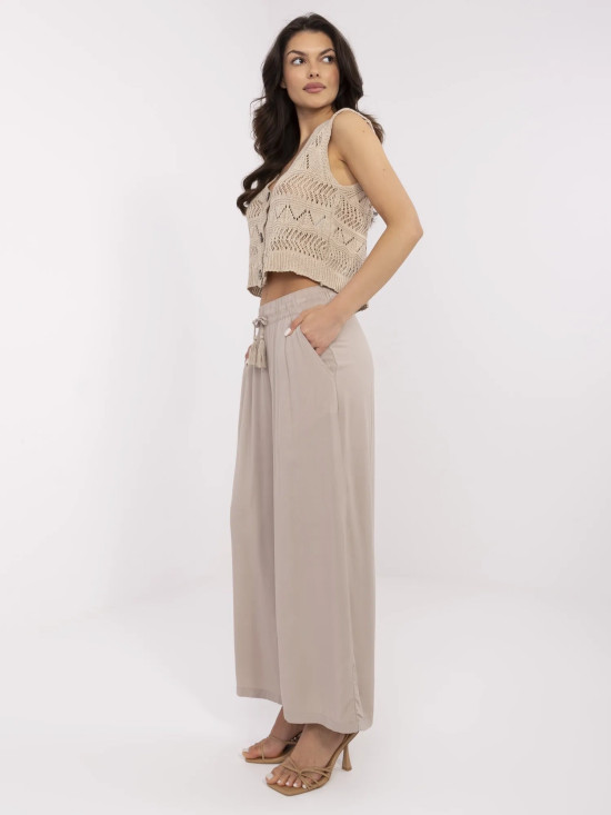 Beige Palazzo-Hosen