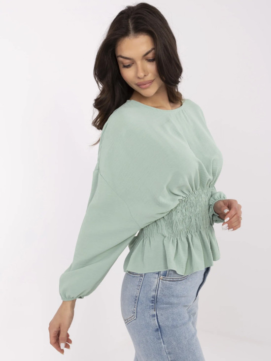 Elegante Bluse in Pistazienfarbe