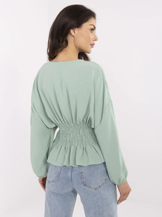 Elegante Bluse in Pistazienfarbe