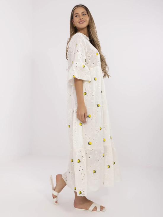 Oversize Maxi Kleid mit Stickerei