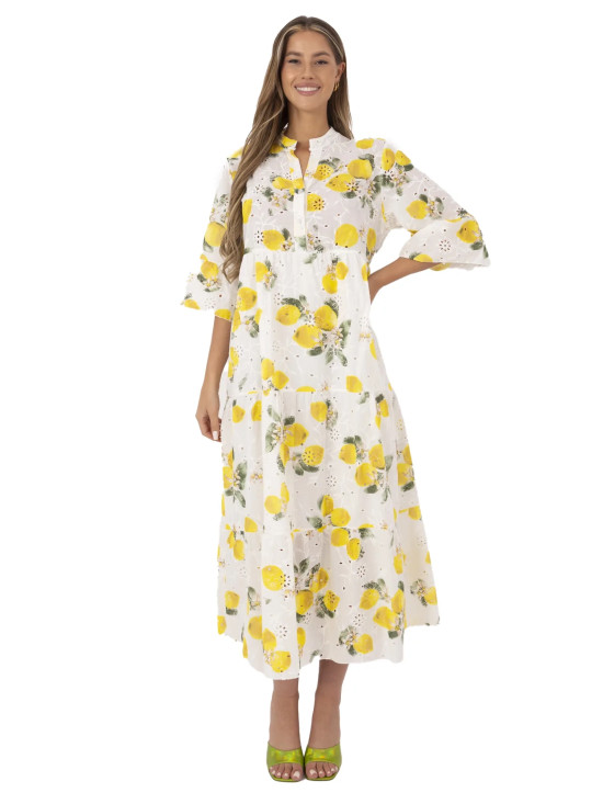 Oversize Maxi Kleid mit Stickerei