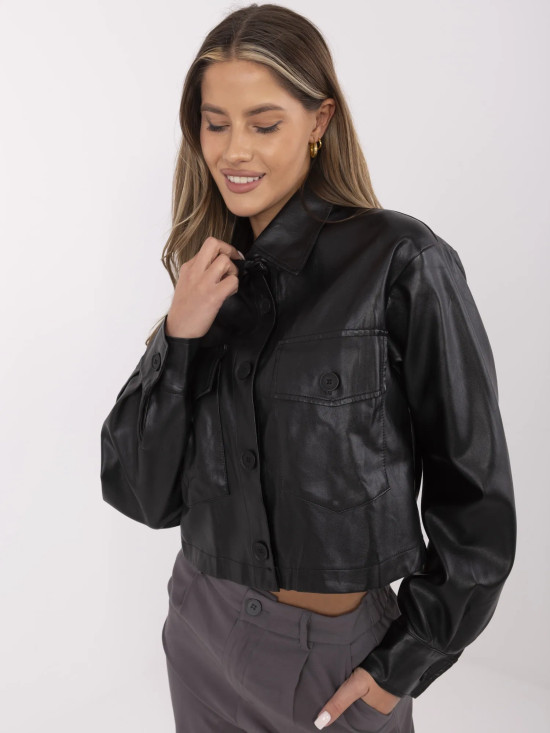 Stylische Übergangsjacke aus Kunstleder