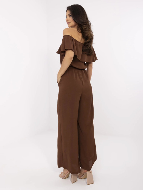 Eleganter brauner Overall mit Volants