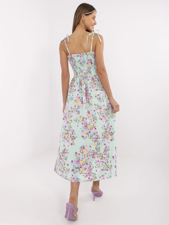 Blumen Midi Kleid mit Trägern