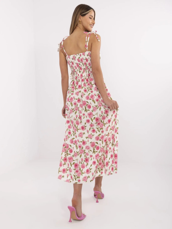 Blumen Midi Kleid mit Trägern