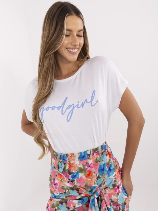 Weißes T-Shirt mit Aufdruck