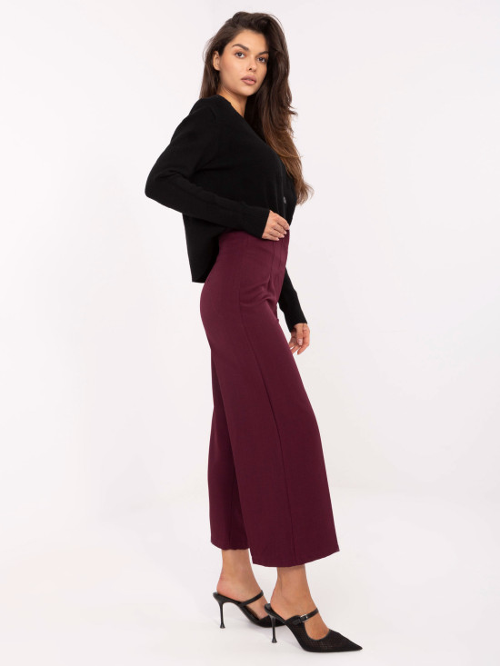 Elegante weite Hose in Bordeaux