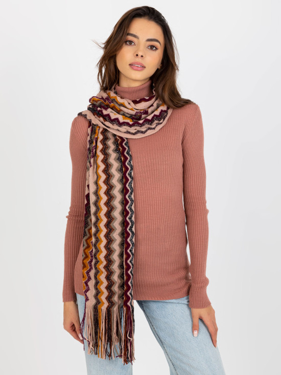 Rosa Damen Schal mit Fransen