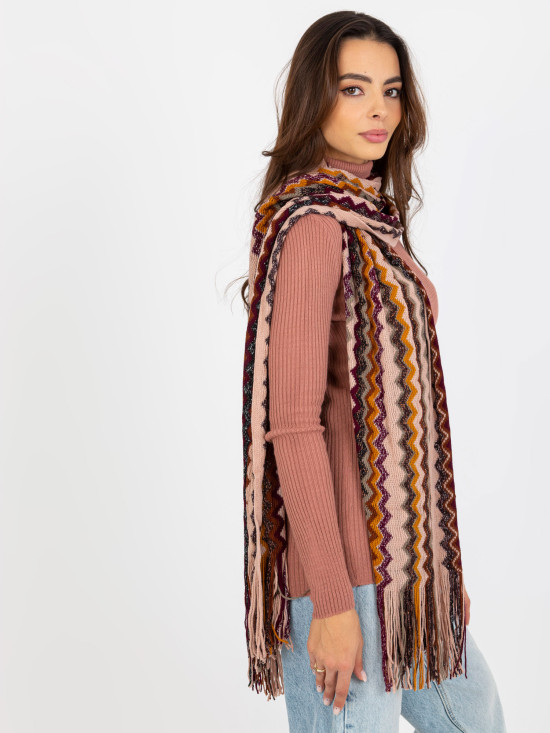 Rosa Damen Schal mit Fransen