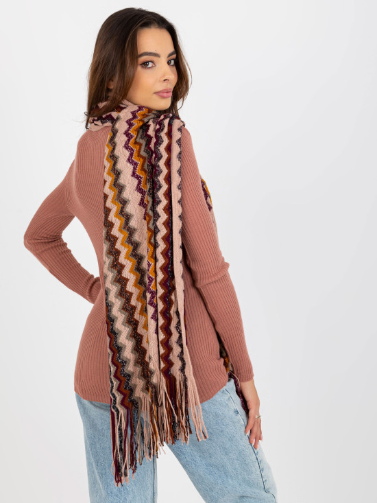 Rosa Damen Schal mit Fransen