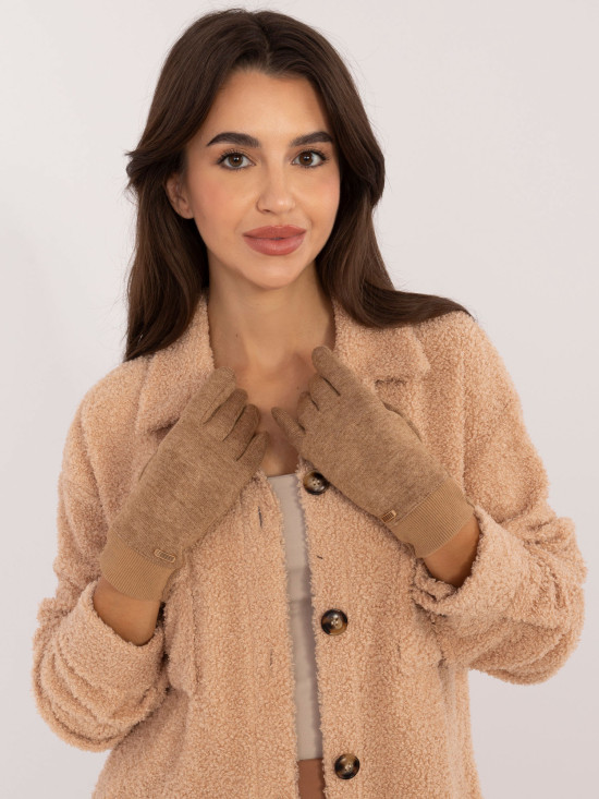 Braune Handschuhe mit Touch-Funktion