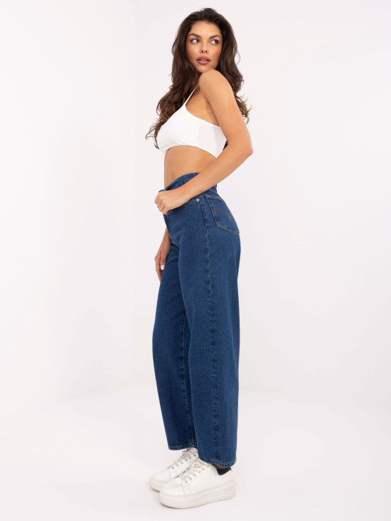 Stylische weite Jeans in Dunkelblau