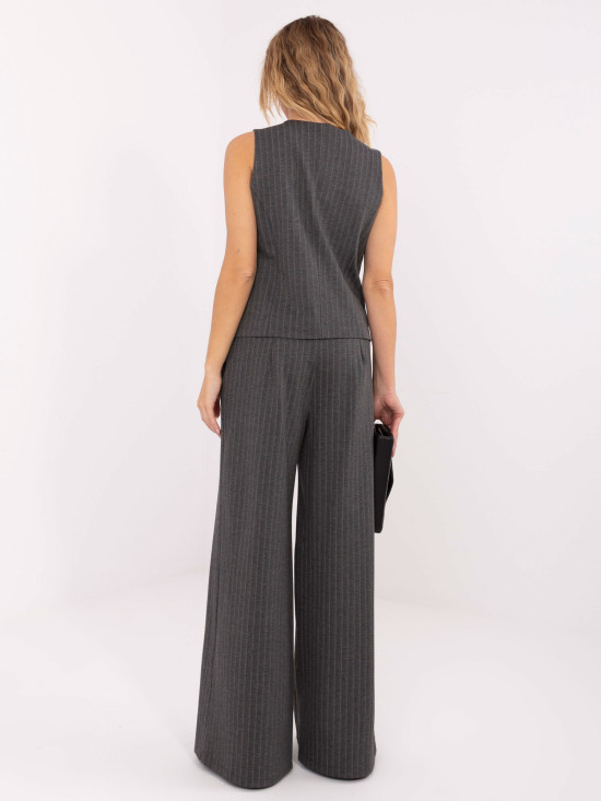 Elegante graue Damenweste mit Streifen