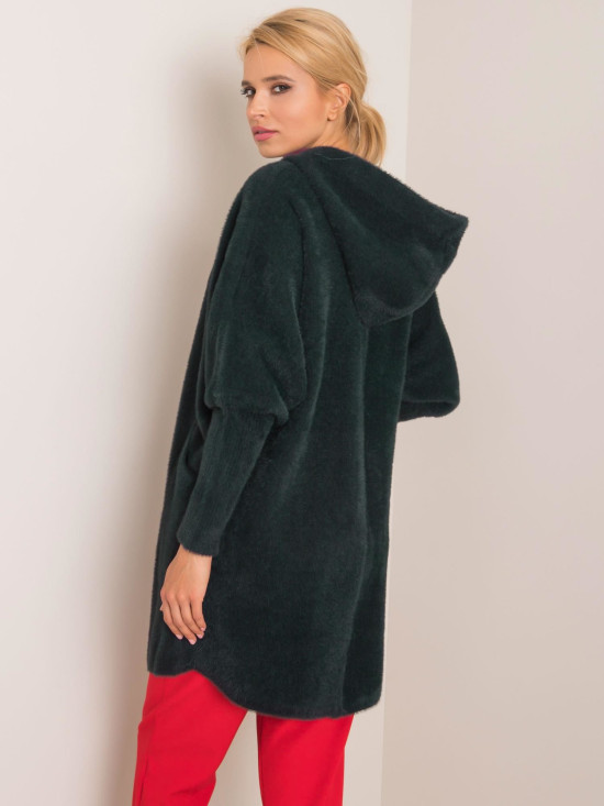 Übergangsmantel aus Alpakawolle mit Kapuze