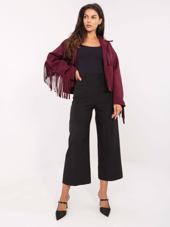 Elegante schwarze Hose mit hohem Bund