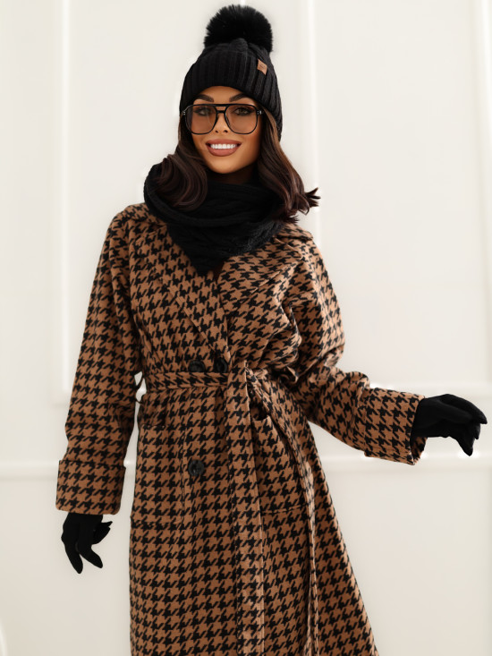 Winterset mit Bommel und Fütterung, schwarz