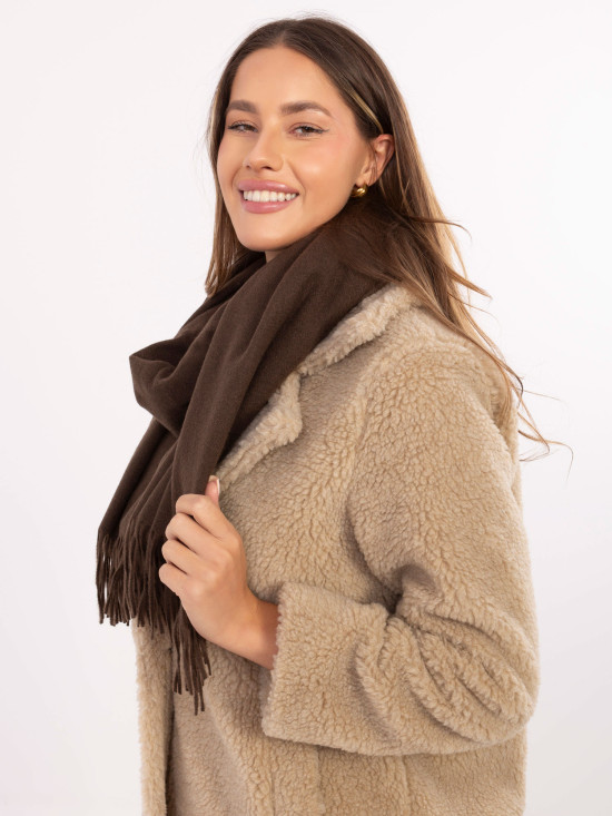 Damen-Schal in Dunkelbraun aus weichem Polyester