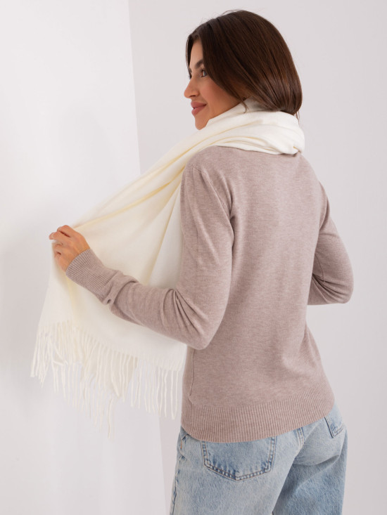 Ecru einfarbiger Damenschal