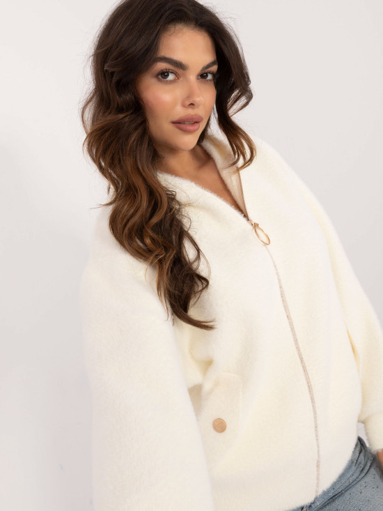 Elegante Winterjacke in Ecru