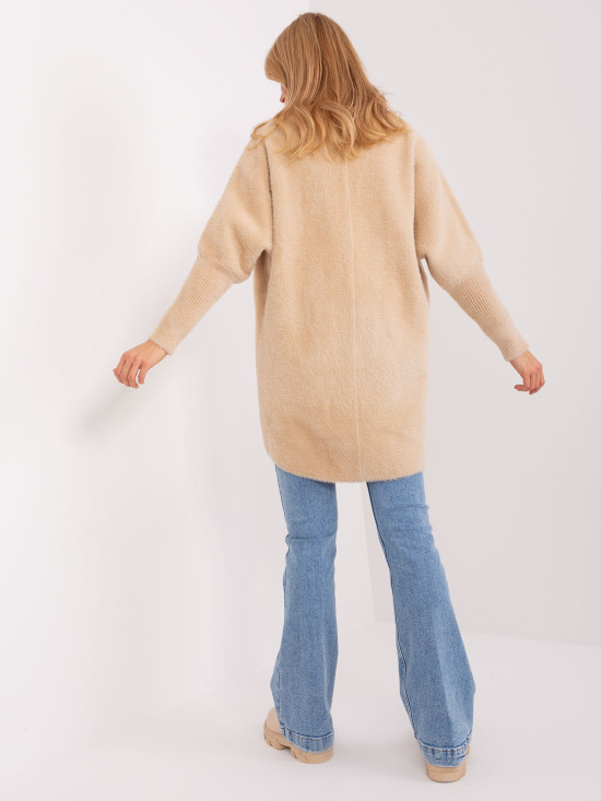 Damen Übergangsmantel aus Alpaka und Wolle in Hellbeige