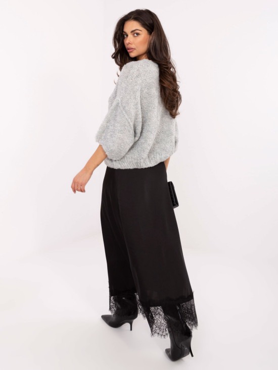 Eleganter Strick-Cardigan mit Knöpfen, hellgrau