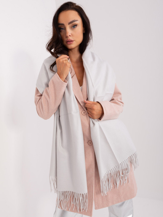 Helles graues Damenstrickschal