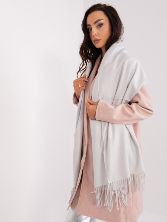 Helles graues Damenstrickschal