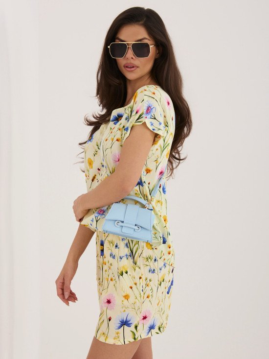 Gelbe Bluse mit Blumenmuster