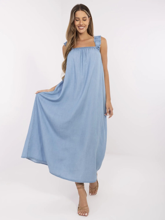 Oversize blaues Maxikleid