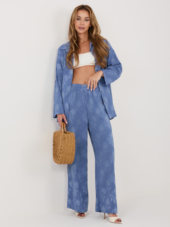 Damen-Komplettset in Blau mit Hemd und Hose