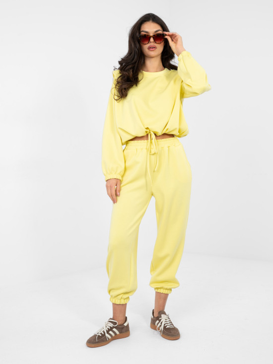 Damen-Set in Gelb mit Bindung und hohem Bund