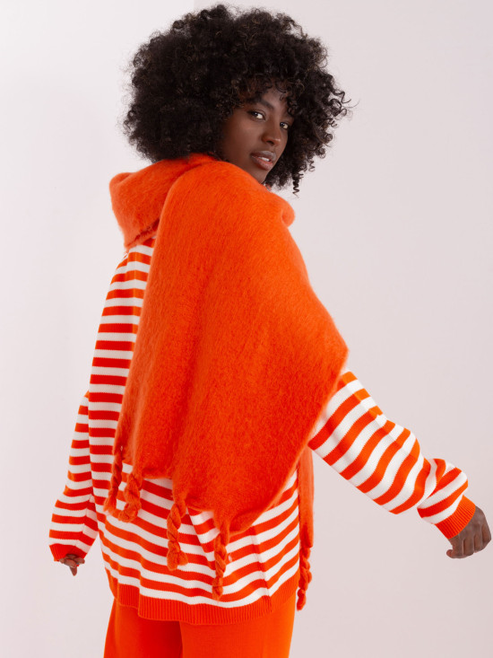 Eleganter orangefarbener Schal