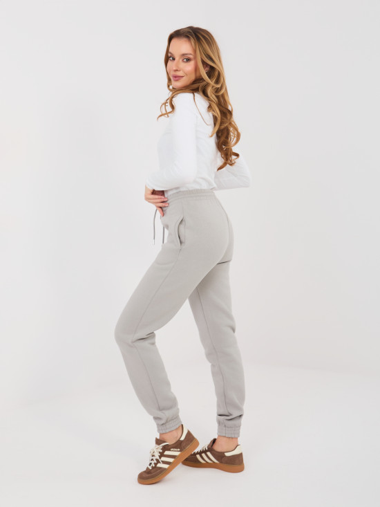 Damen Jogginghose mit Kordelzug, grau