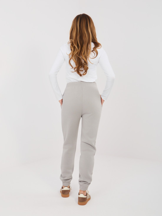 Damen Jogginghose mit Kordelzug, grau